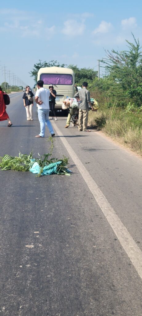 Bus Broken Down On The Side Of The Road Somewhere Cambodia.