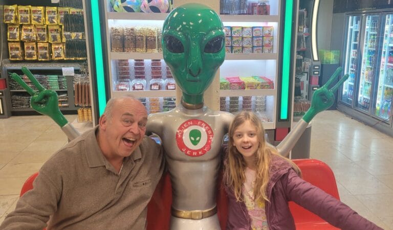 Me and Granddaughter In Nevada Tourist Trap